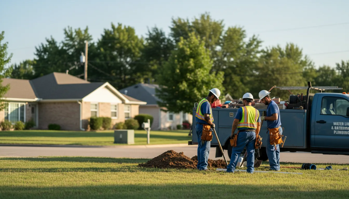 Residential water line and bathroom plumbing service in Mineral Wells, TX